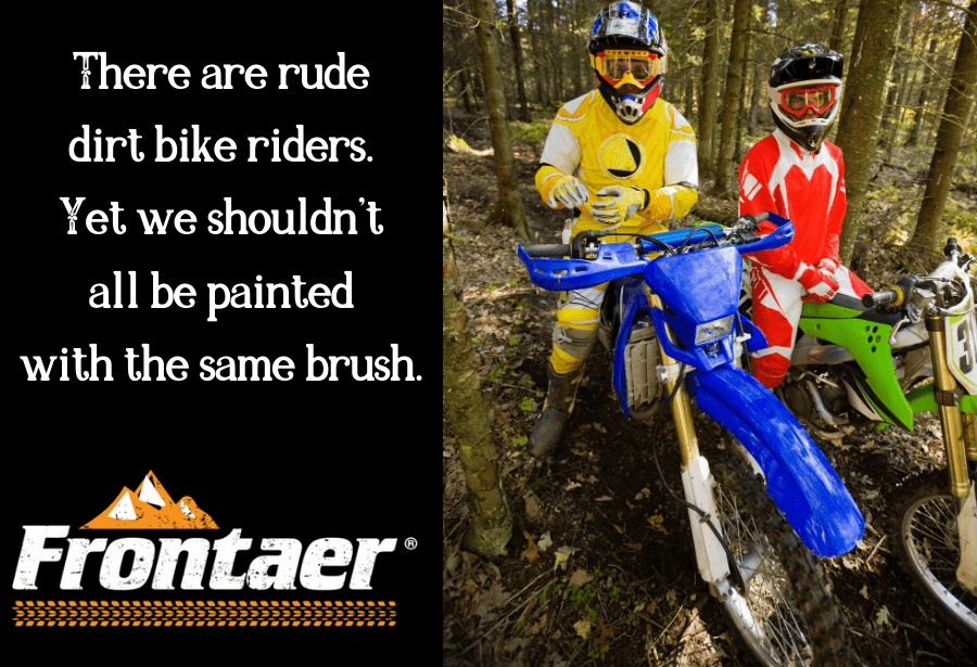 Rude dirt bike riders